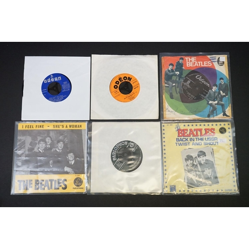 163 - Vinyl - The Beatles and related - 17 foreign pressing singles, to include: Love Me Do (Dutch, 45-O 2... 