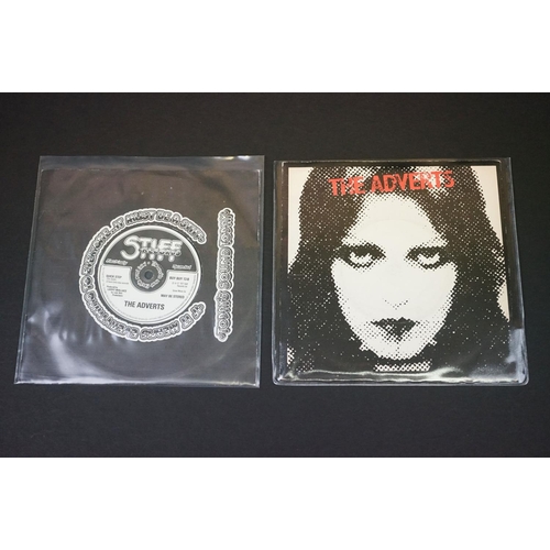 185 - Vinyl - Punk - The Adverts - 8 original UK singles, including: One Chord Wonder (1st Press, BUY 13) ... 