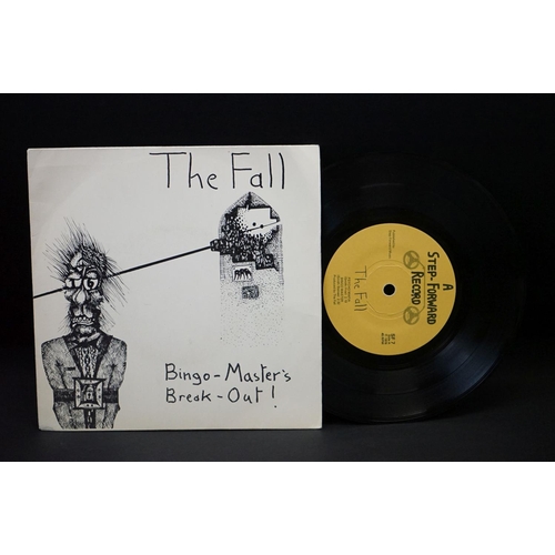 192 - Vinyl - The Fall - 4 rare original UK singles, to include: Bingo Master’s Break Out (SF 7) VG+ / VG,... 