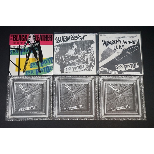 196 - Punk - Sex Pistols & Related - 16 original singles, to include: Anarchy In The UK (French, 640 112) ... 