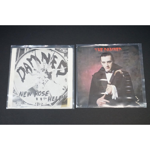 197 - Punk - The Damned - 8 original UK singles to include: Don’t Cry Wolf / One Way Love (Pink Vinyl, BUY... 