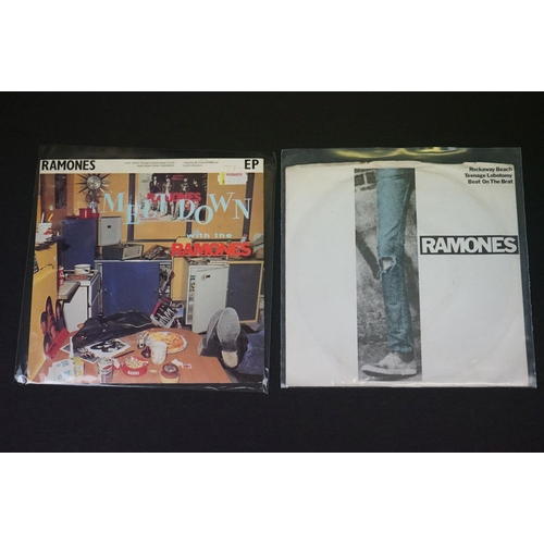 204 - Vinyl - The Ramones - 9 original singles, to include: Sheena Is A Punk Rocker (RAM 001) 2 copies, Sw... 