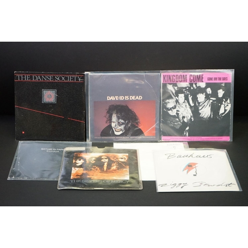 210 - Vinyl - 7 original Goth Rock singles, to include: Bauhaus (3 singles, including one French issue), T... 