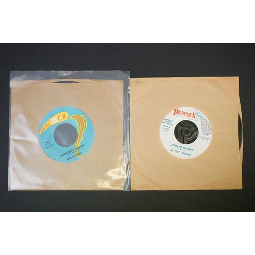 261 - Vinyl - 8 original USA pressings Northern Soul / Mod / R&B singles on Peacock Records label, includi... 