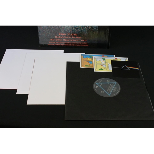 11 - Vinyl - Pink Floyd Dark Side Of The Moon (SHVL 804) 180gm reissue.  EU pressing.  Sticker and poster... 