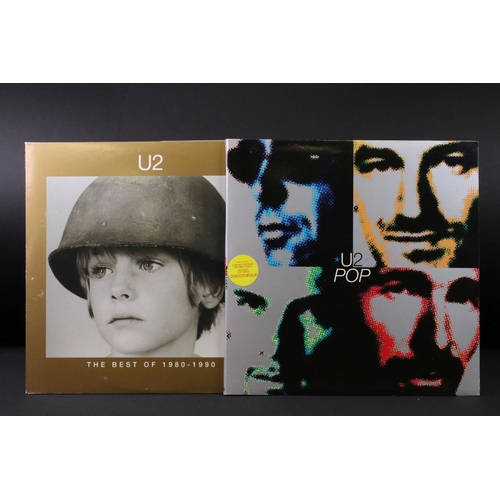 29 - Vinyl - Two U2 double LP's to include The Best Of 1980-1990 on Island U211 sleeve has some storage w... 