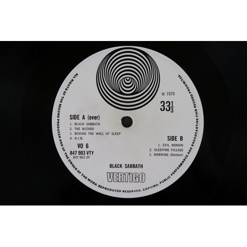 3 - Vinyl - Black Sabbath Self Titled on Vertigo VO6, large swirl label with Dunbar credit for warning, ... 