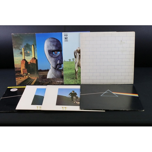 8 - Vinyl - 8 Pink Floyd LPs to include Atom Heart Mother (Italian press), The Division Bell, Animals, T... 