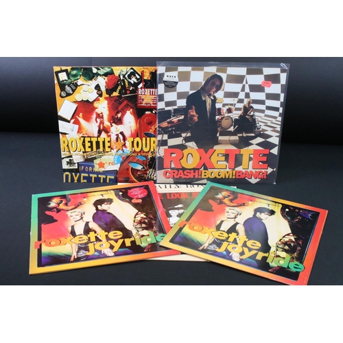 35 - Vinyl - 5 Roxette LP's to include Crash! Boom! Bang! (EMD 1056) sleeve & vinyl Ex, Tourism 2LP gatef... 