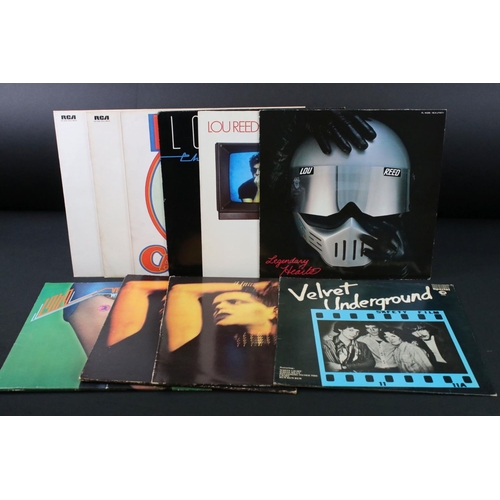 39 - Vinyl - 10 Lou Reed / Velvet Underground LP's to include Legendary Hearts, New Sensations, The Blue ... 