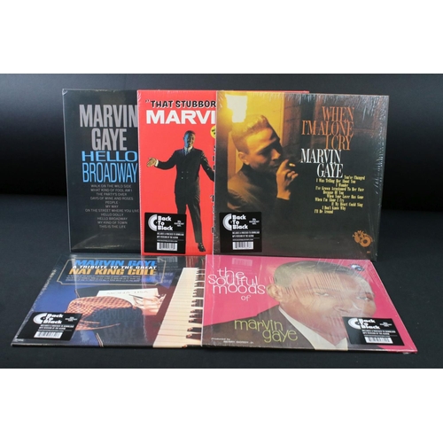 41 - Vinyl - Five Marvin Gaye Back To Black 180g LPs to include When I'm Alone I Cry, That Stubborn Kinda... 