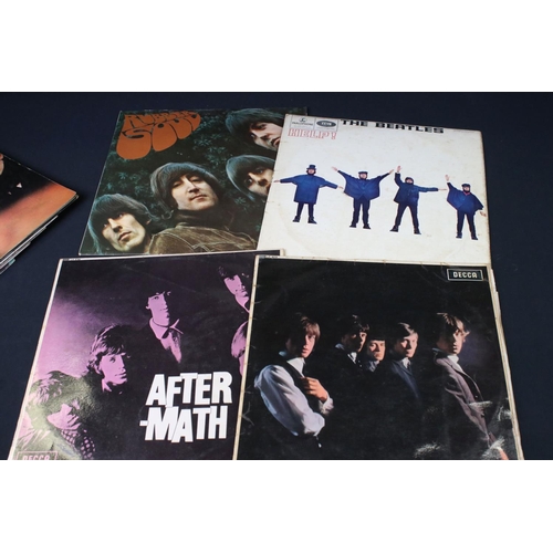 57 - Vinyl - 19 LP's including The Rolling Stones x 2 (Self Titled and Aftermath), The Beatles x 4 (Help!... 