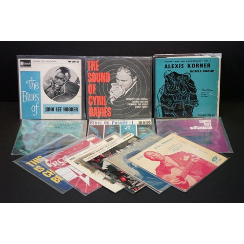 294 - Vinyl - 12 original UK Blues EP’s, to include: Alexis Korner Skiffle Group - Blues From The Roundhou... 