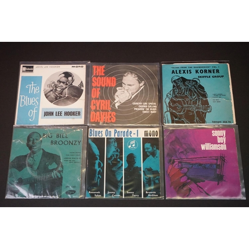 294 - Vinyl - 12 original UK Blues EP’s, to include: Alexis Korner Skiffle Group - Blues From The Roundhou... 