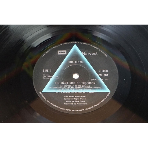 367 - Vinyl - 4 Pink Floyd LP's to include Dark Side Of The Moon (SHVL 804) matrices -A6/-B4 no inserts, n... 