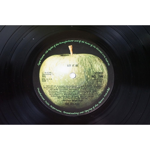 373 - Vinyl - The Beatles Let It Be PCS 7096, stereo, matrices -2U / -2U, red apple to rear sleeve.  Sleev... 