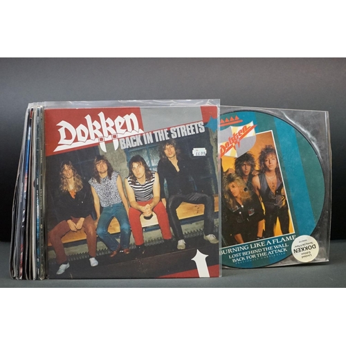 375 - Vinyl - Approx 20 shaped / picture discs featuring mainly rock & metal bands including Dokken, Dio, ... 