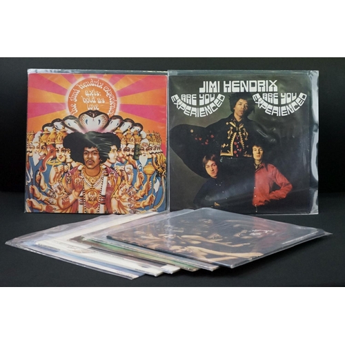 378 - Vinyl - 8 Jimi Hendrix LPs including Are You Experienced (SPELP 97), Axis Bold As Love (SPELP 3) mar... 