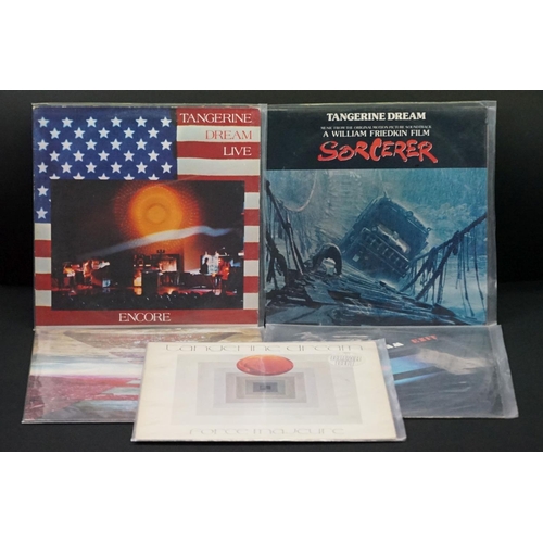 380 - Vinyl - 5 Tangerine Dream LPs to include Music From Sorcerer (MCF 2806), Live Encore (ND 2506), Forc... 