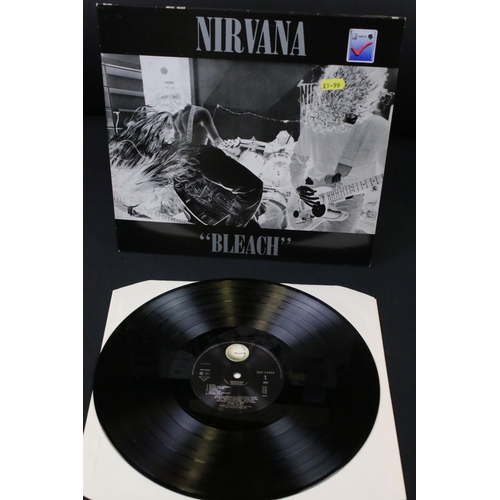 70 - Vinyl - Nirvana Bleach on Geffen Records GEF-24433 1992 resissue.  Sleeve Ex with very slight shelfw... 