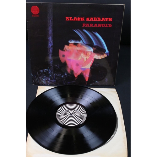 72 - Vinyl - Black Sabbath Paranoid on Vertigo 6360 011 laminated sleeve, no Jim Simpson credit.  Sleeve ... 