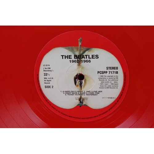 86 - Vinyl - 2 Beatles LPs to include 62-67 and 67-70 red and blue coloured vinyl limited edition digital... 