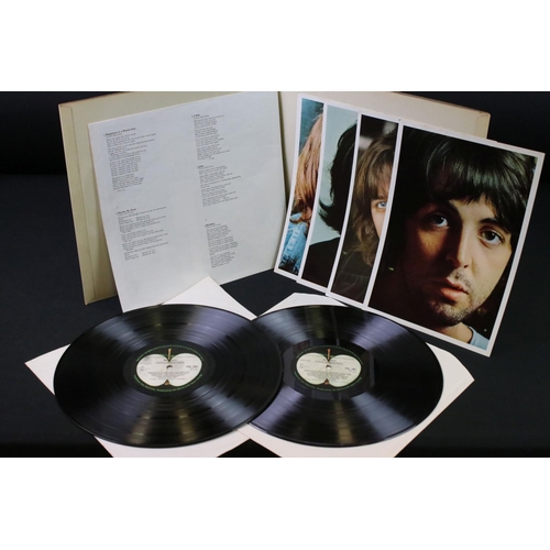 96 - Vinyl - The Beatles White Album PMC 70678/8 mono No. 0056883.  Top loader with poster and 4 photos, ... 