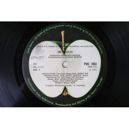 96 - Vinyl - The Beatles White Album PMC 70678/8 mono No. 0056883.  Top loader with poster and 4 photos, ... 