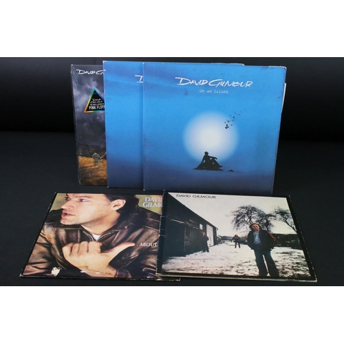 517 - Vinyl - 5 David Gilmour LPs to include Self Titled (SHVL 817), About Face, On An Island x 2, and Rat... 