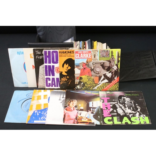 658 - Vinyl - Over 50 mainly Punk & New Wave singles, including many rarities: The Clash (Dutch issue sing... 