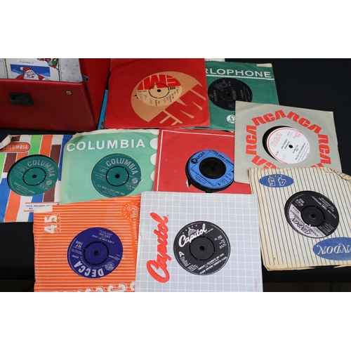 659 - Vinyl - A collection of over 80 7” singles in two record boxes spanning the decades and genres, but ... 