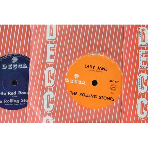 663 - Vinyl - 14 Original 1960s New Zealand pressings 7” singles by The Beatles and The Rolling Stones, to... 