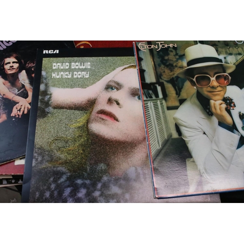 698 - Vinyl - 12 Rock & Pop LP's to include Rose Royce, Elton John, David Bowie, The Nice, Chicago, Leonar... 