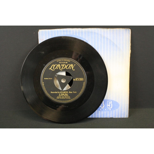 340 - Vinyl - Ivory Joe Hunter - A Tear Fell (Original UK 1st pressing Gold lettering, Tri-Centre labels, ... 