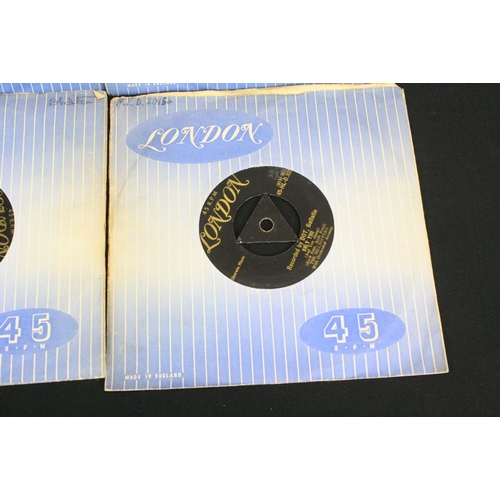 341 - Vinyl - 11 Original UK 1st pressing Gold Lettering, Tri-Centre, London Records singles, many Rock ’N... 