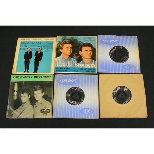 355 - Vinyl - 23 Original Uk pressings, The Everly Brothers EP’s and singles, to include 9 Rare EP’s: Fore... 