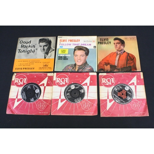 356 - Vinyl - Elvis Presley - 26 EP’s and singles, including Gold HMV singles: Rip It Up (Gold HMVM Replac... 