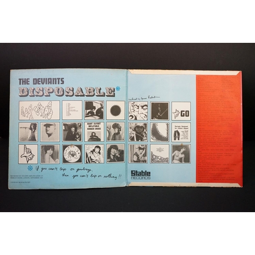 390 - Vinyl - The Deviants Disposable on Stable Records SLP 7001.  Gatefold sleeve with visible flaps, red... 