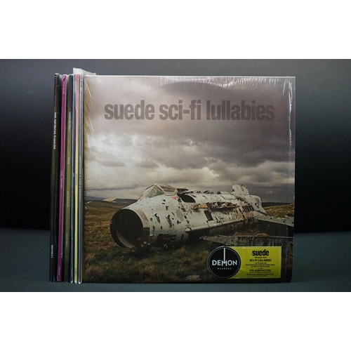 403 - Vinyl - Seven recent release Suede LPs on Demon Records to include Sci-Fi Lullabies, self titled, Co... 