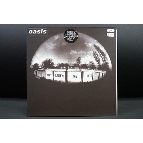 407 - Vinyl - Oasis Don't Believe The Truth LP on Big Brother rkidlp3ox with ltd edn numbered art print, s... 