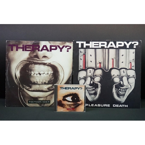 449 - Vinyl - Therapy? Pleasure Death LP WIJIIV (vg-vg+) plus Teethgrinder 12