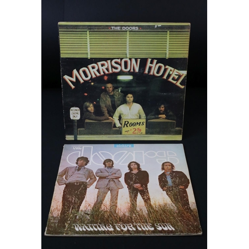 524 - Vinyl - 2 Doors LPs to include Morrison Hotel (EKS 75007) stereo, red and white Elektra labels with ... 