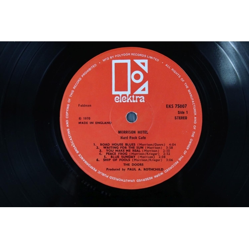 524 - Vinyl - 2 Doors LPs to include Morrison Hotel (EKS 75007) stereo, red and white Elektra labels with ... 