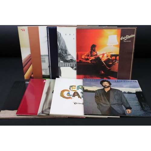 600 - Vinyl - 12 Eric Clapton LP's to include August, Behind The Sun, Money & Cigarettes, Another Ticket, ... 