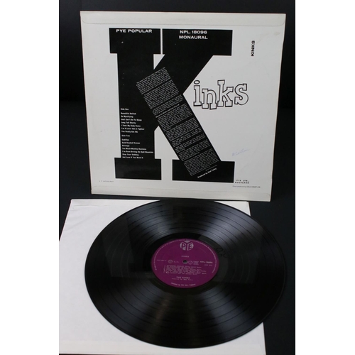 606 - Vinyl - Kinks Self Titled (Pye Popular NPL 18096) mono New Zealand pressing.  Sleeve at least Vg+ (n... 