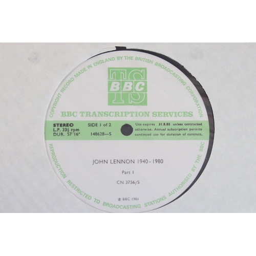 615 - Vinyl - John Lennon BBC Transcription Services John Lennon 1940-1980.  Side one 57 minutes, side two... 