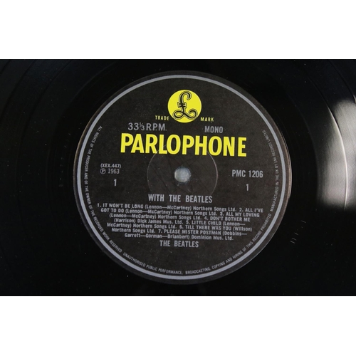 623 - Vinyl - 4 Beatles LPs to include With The Beatles (PMC 1206), Help! (PMC 1255), Rubber Soul (PMC 126... 