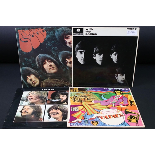 624 - Vinyl - 4 The Beatles LPs to include With The Beatles (PAC 1206), Rubber Soul (PMC 1267), Collection... 