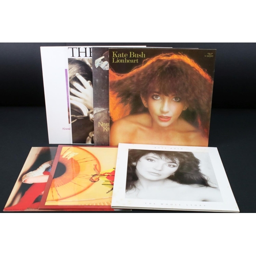 638 - Vinyl - 7 Kate Bush LPs to include The Kick Inside x 2, (US & UK presses), The Whole Story, Hounds O... 