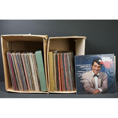 679 - Vinyl - Approx 100 LP's spanning genres and decades mainly MOR, soundtracks and compilations.  Condi... 